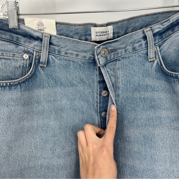 Citizens of Humanity Isla Low Rise Light Denim Straight Jeans in Spector 34 NWT - Picture 5 of 12